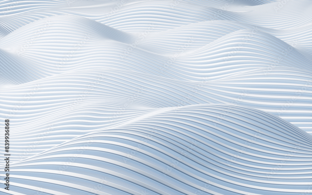 Poster blue abstract curve background, 3d rendering.