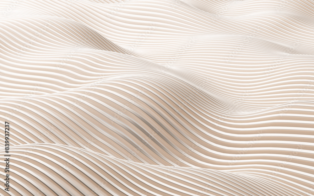 Poster golden abstract curve background, 3d rendering.