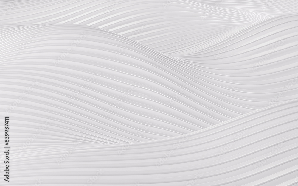 Aufkleber white abstract curve background, 3d rendering.