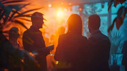 Business Professionals Networking at High End Corporate Event