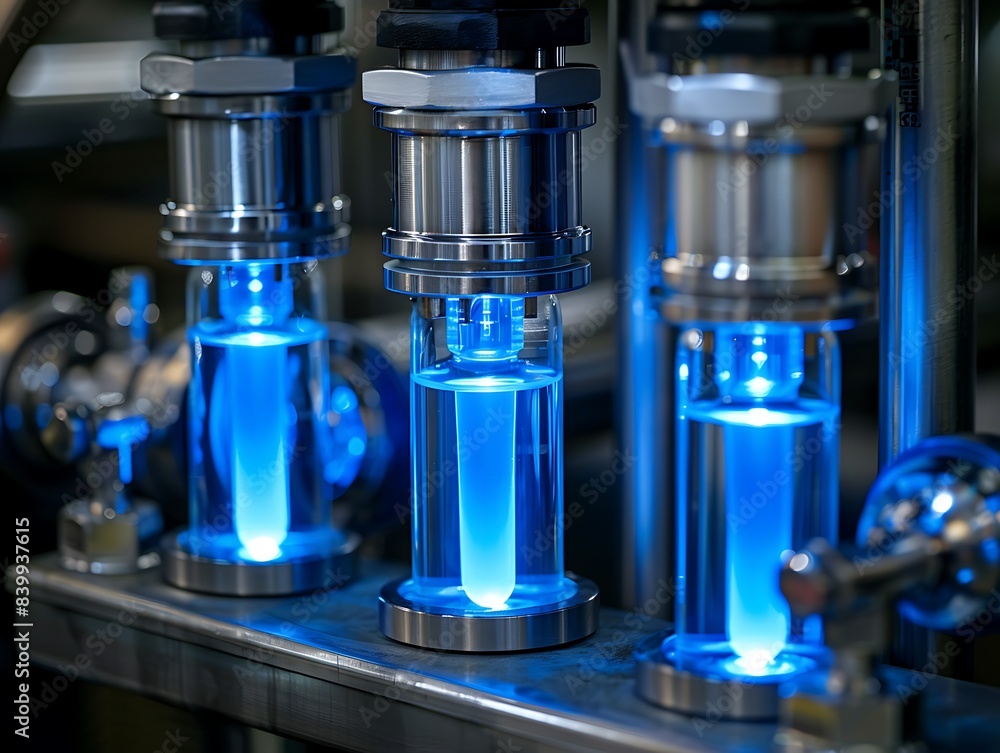 Poster Nanoscale biomedical devices displayed in lab.