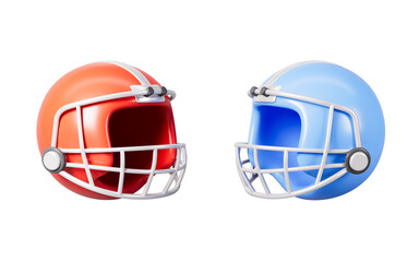 Fototapeta premium Cartoon protective helmet, 3d rendering.