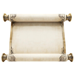 a blank paper scroll