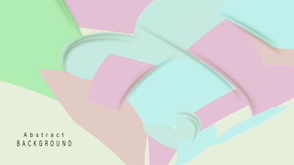 Abstract geometric background in light pastel design