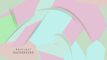 Abstract geometric background in light pastel design