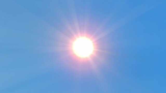 Sunny sky, shining midsummer sun, screen saver for events, presentations, etc. Digital art