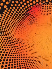 Black dots on orange background