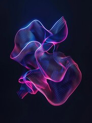 Fototapeta premium Neon Wave Close Up