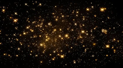 celestial gold stars black background