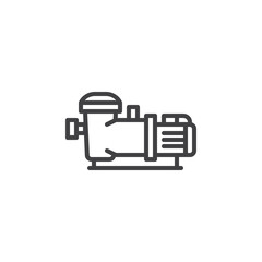 Swimming Pool Pump line icon