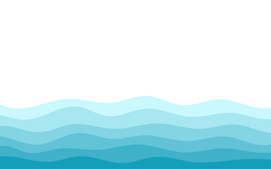 Background vector illustration of blue ocean wave layers