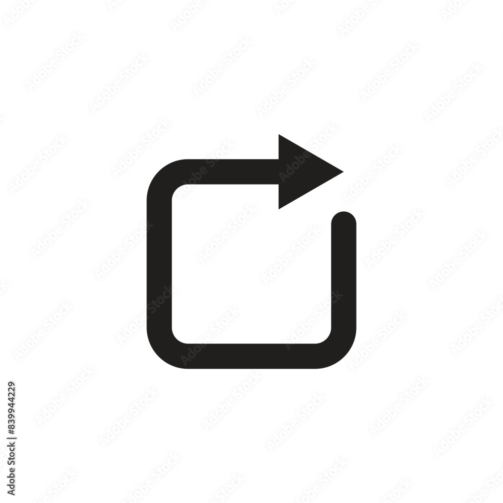 Poster repeat arrow vector icon for apps and website
