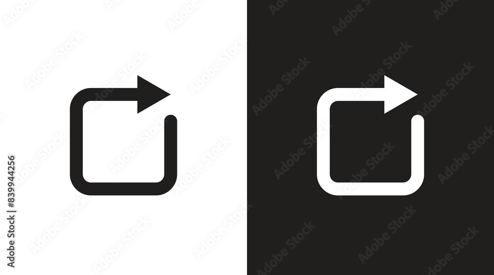 Poster repeat arrow vector icons for apps and website