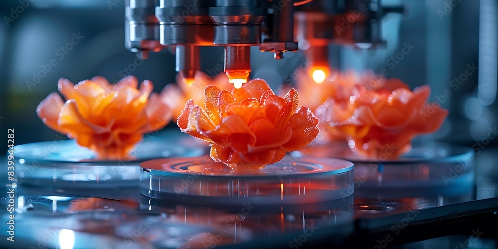 Poster 3d bioprinter fabricating complex organic structures