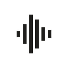 visual music flat icon for apps and websites