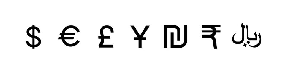 Obraz premium Currency icon. Currency symbol set.