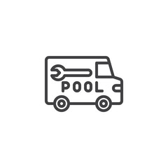 Pool Service Van line icon