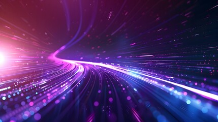 Obraz premium 抽象的なデジタル道路の背景