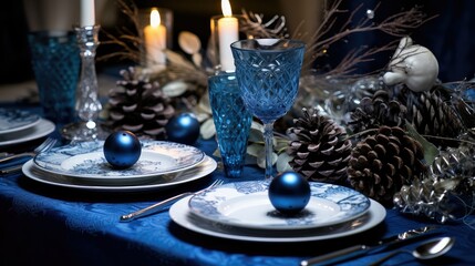 festive blue and silver christmas