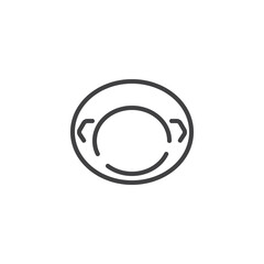 Inflatable pool float line icon