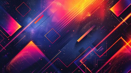 Fototapeta premium Abstract Design with Asymmetrical Shapes 