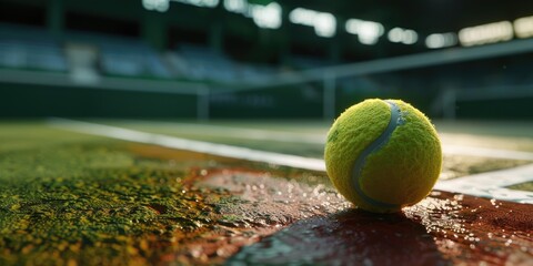 Tennis Ball on Court