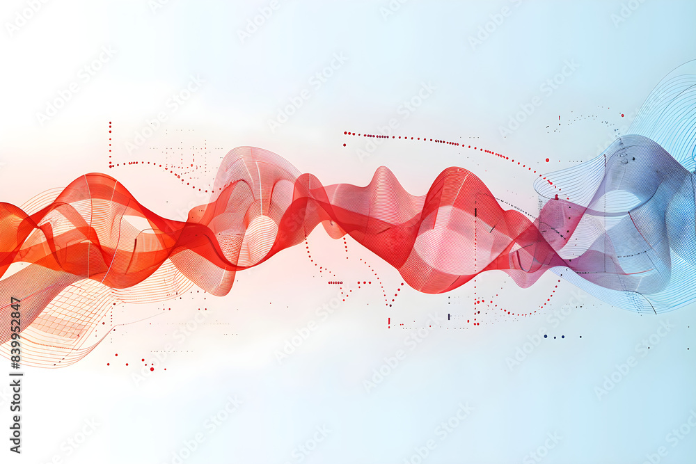 Aufkleber an abstract design inspired by the rhythmic patterns of a heartbeat