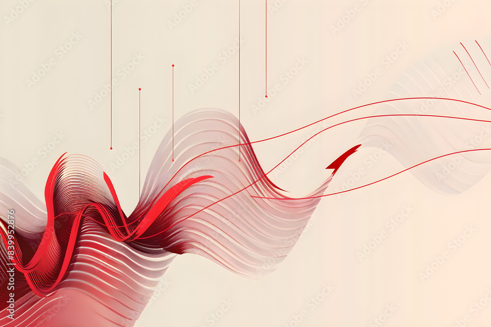 Poster an abstract design inspired by the rhythmic patterns of a heartbeat