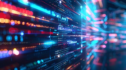 Fototapeta premium Programming JavaScript during an intense night, immersed in the comforting glow of the screen, where lines of code come to life with each keystroke. In this digital realm, time seems to stand still as