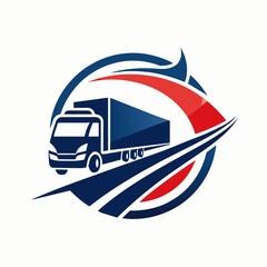minimalist Logistics and Transportation logo vector art illustration