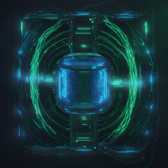 Technology graphs and holograms, technology houses, technology related stuff 