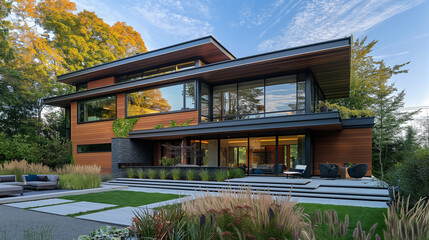 Create a minimalist modern house by focusing on clean lines, open spaces, and ample natural light, incorporating elements that emphasize simplicity and functionality.