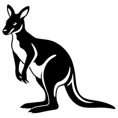 wallaby silhouette vector illustration svg