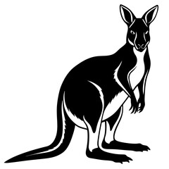 wallaby silhouette vector illustration svg