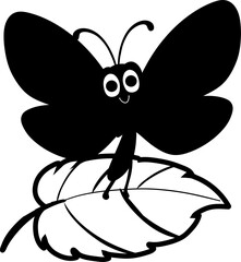 Obraz premium black silhouette of a flying butterfly isolated on a white background. tropical insect