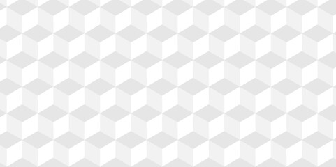 Vector Minimal cubes geometric tile and mosaic wall grid backdrop hexagon technology wallpaper background. white and gray block cube structure backdrop grid triangle texture vintage design.