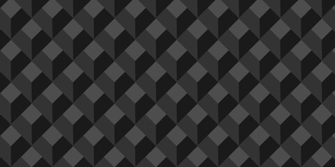 Minimal cubes geometric tile and mosaic wall grid backdrop hexagon technology wallpaper background. black and gray block cube structure backdrop grid triangle texture vintage design.