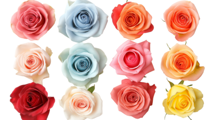pattern with roses transparent background