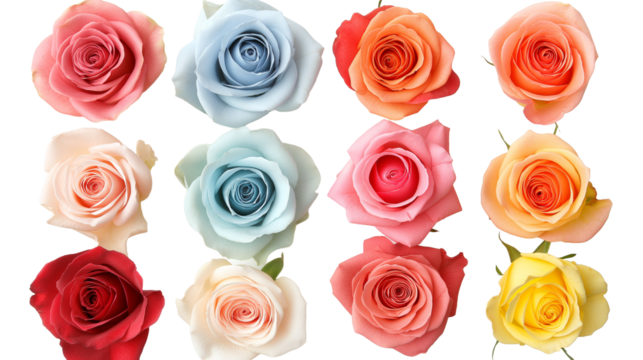 pattern with roses transparent background