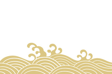 Dragon Boat Festival oriental retro chinese japanese waves background