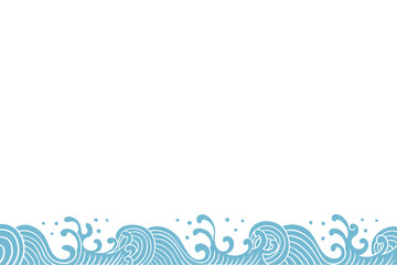 Dragon Boat Festival oriental retro chinese japanese waves background