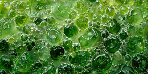 Texture Frozen Uneven Green Jelly With Bubbles For Background Created Using Artificial Intelligence