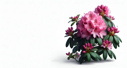 Fototapeta premiumFollowFrame Rhododendron Bushes Tiered Spherical Shape of Bushes Decorat 3D Creative Art Decorator, generative ai