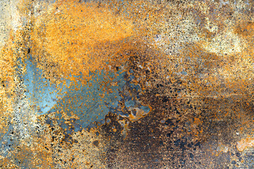  Texture of rusty iron. Rust on sheet of metal. Rust stains on surface. Pattern in vintage style
