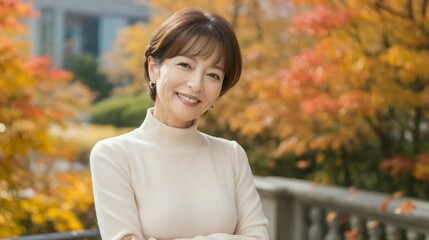 秋の女性/Woman in autumn