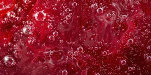 Texture Frozen Uneven Red Jelly With Bubbles For Background Created Using Artificial Intelligence