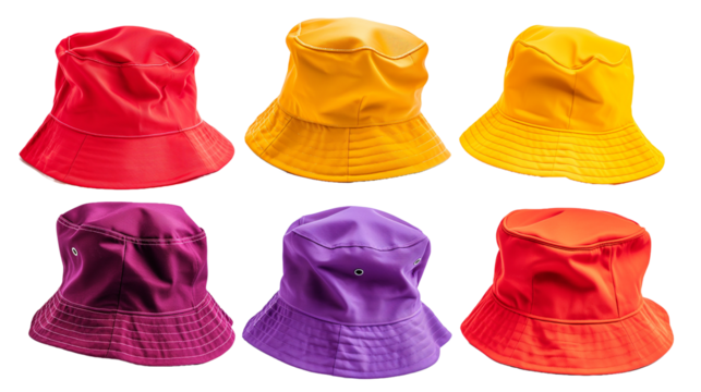 set of colorful hats isolated - Powered by Adobe