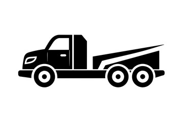 towing truck logo design vector on white background illustration 