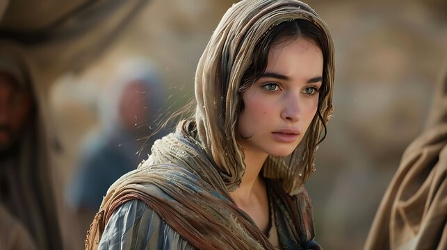 portrait of a person. Widow Ruth, biblical character. Bible	