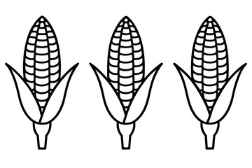 4simple mage of corn for coloring book vector illustration